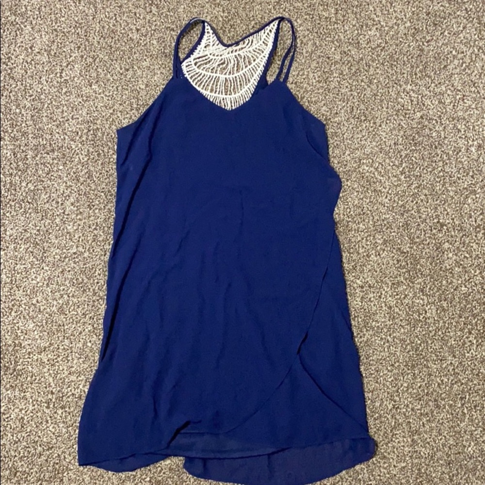 M Navy Dress cute back pattern.
